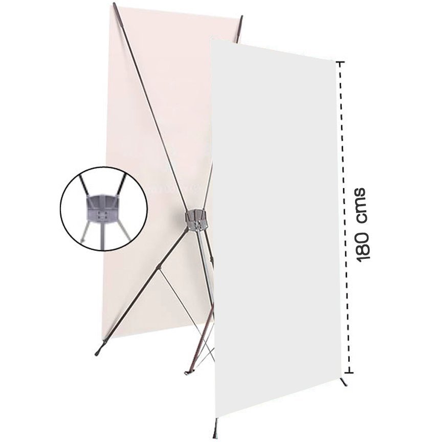 X Banner tipo Araña de 80×180 cms - Estructura publicitaria Banners.gt